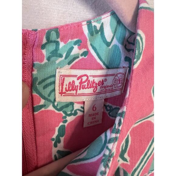 Lilly Pulitzer Girls Scorpion Bowl Shift Size 6 - Picture 3 of 5